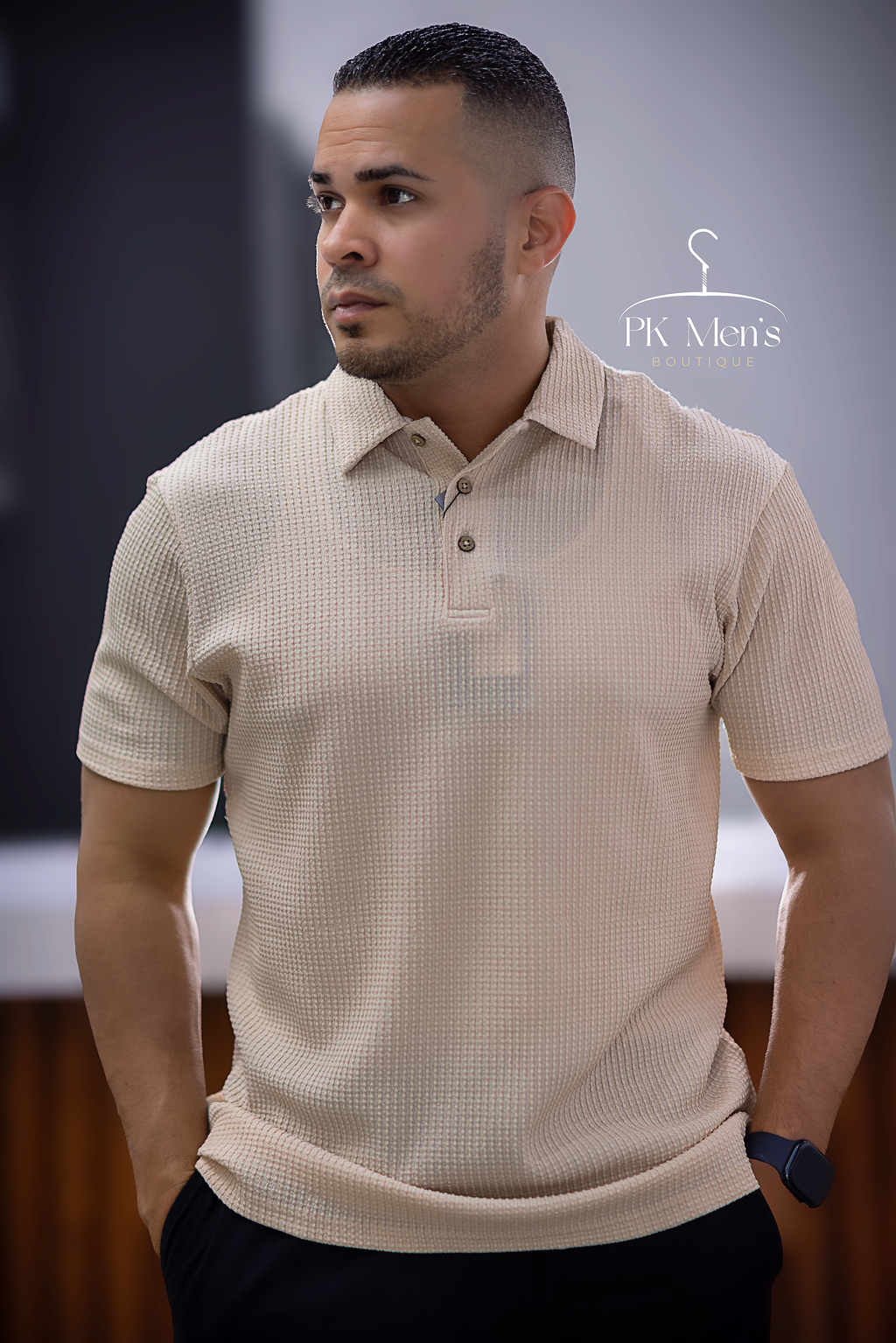 Polo Waffle Beige
