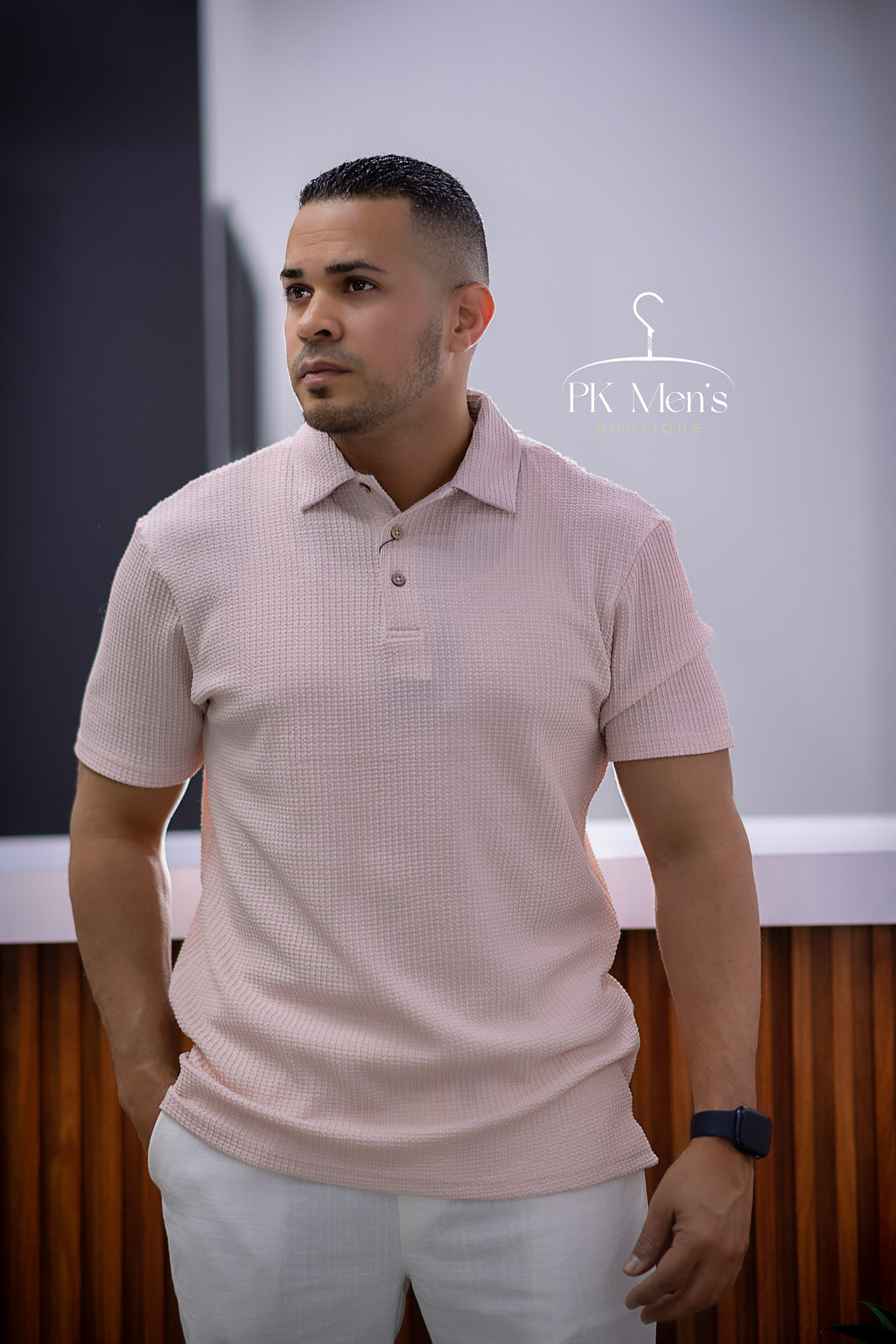 Polo Waffle Pink