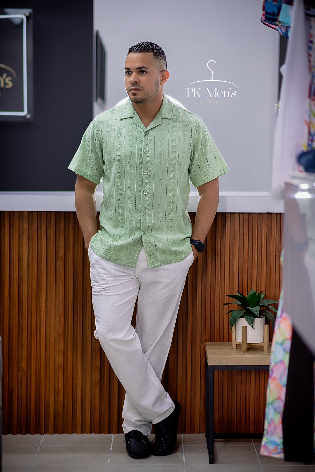 Sage Crochet Shirt