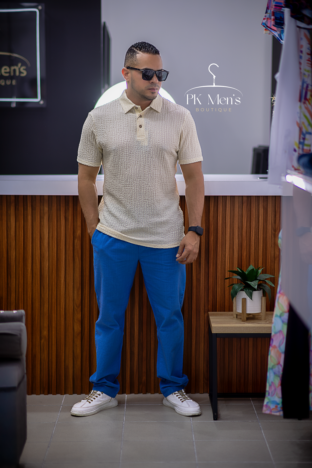 Polo Crochet-Beige
