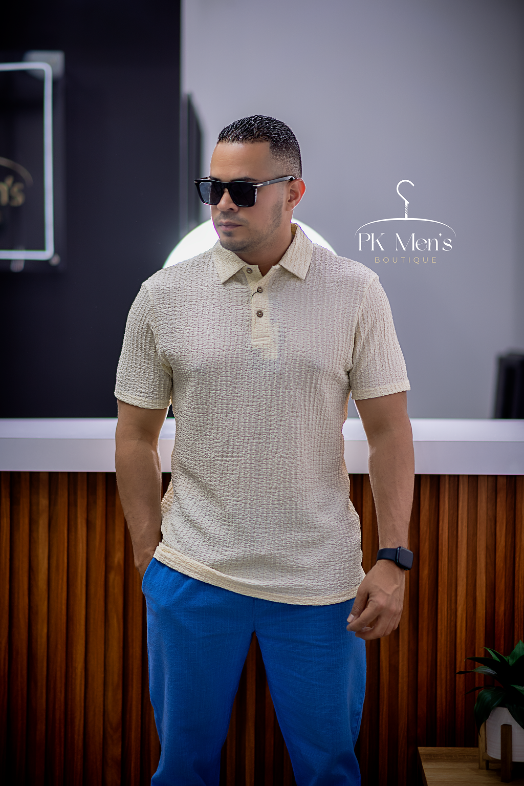 Polo Crochet-Beige
