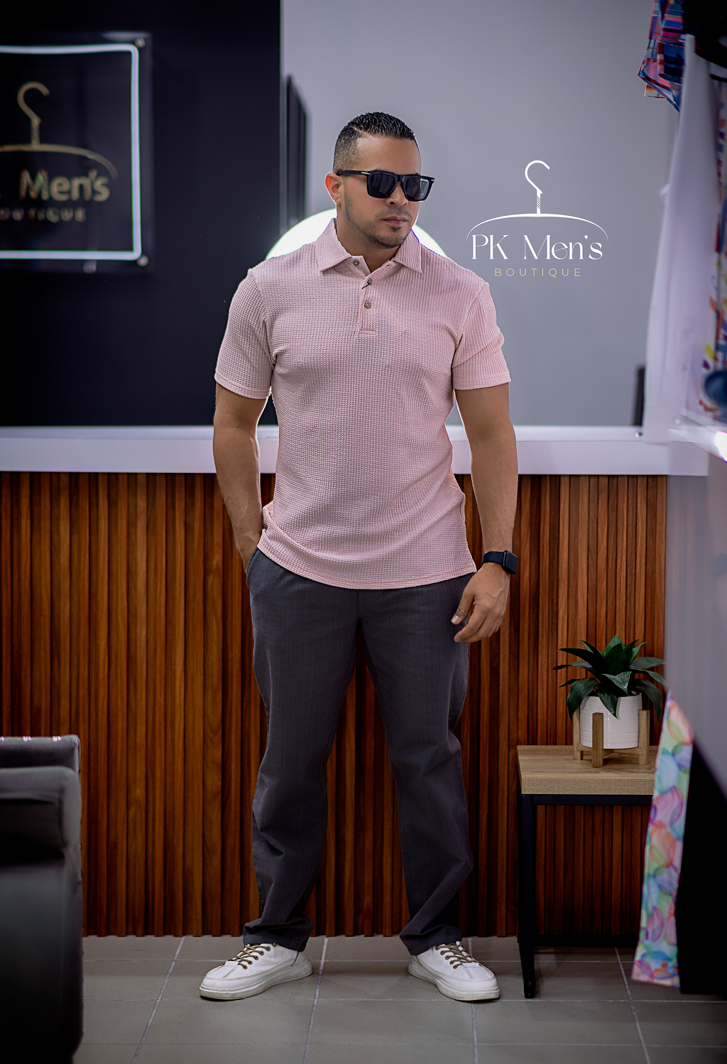Polo Waffle Pink