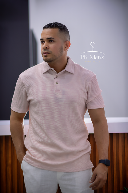 Polo Waffle Pink