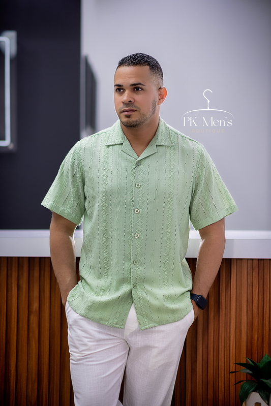 Sage Crochet Shirt