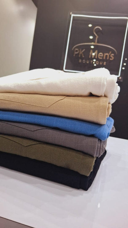 Beige Linen Joggers